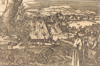 Krajobraz z armatą, 1518. autorstwa Albrecht Dürer