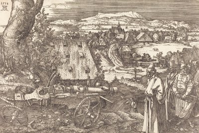 Krajobraz z armatą, 1518. autorstwa Albrecht Dürer