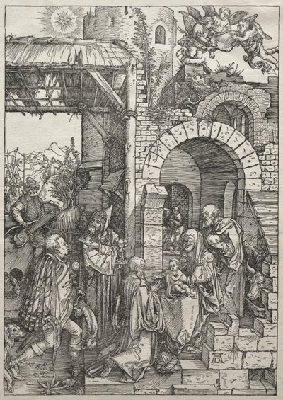 Życie Dziewicy: Adoracja Trzech Króli autorstwa Albrecht Dürer
