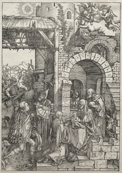 Życie Dziewicy: Adoracja Trzech Króli, 1504-1505. autorstwa Albrecht Dürer