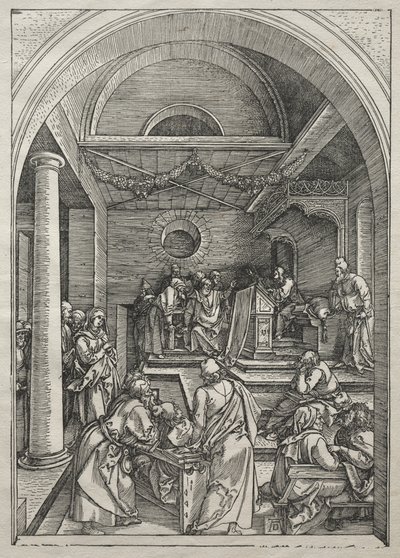 Życie Dziewicy: Chrystus wśród lekarzy autorstwa Albrecht Dürer