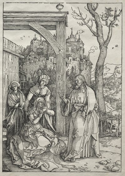 Życie Najświętszej Maryi Panny: Chrystus żegna się ze swoją Matką autorstwa Albrecht Dürer