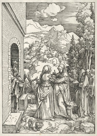 Życie Dziewicy: Nawiedzenie, 1504-1505. autorstwa Albrecht Dürer