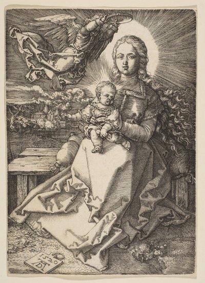 Madonna ukoronowana przez anioła autorstwa Albrecht Dürer
