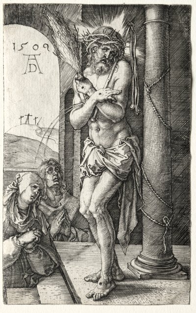 Mąż boleści przy kolumnie autorstwa Albrecht Dürer