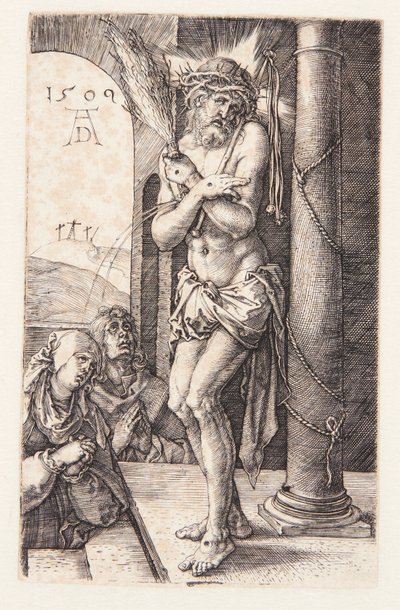 Mąż boleści przy kolumnie autorstwa Albrecht Dürer