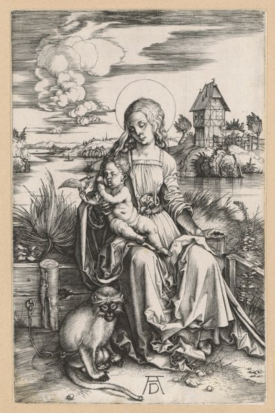 Maria z Dzieciątkiem i małpką morską autorstwa Albrecht Dürer