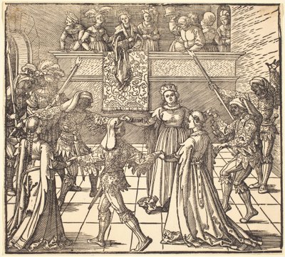 Maskarada Taniec z pochodniami autorstwa Albrecht Dürer