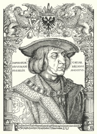 Maksymilian I, cesarz rzymski autorstwa Albrecht Dürer