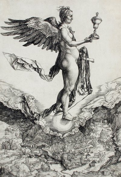 Nemezis (Wielkie szczęście) autorstwa Albrecht Dürer