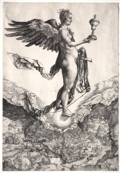 Nemezis, ok. 1501-1502. autorstwa Albrecht Dürer