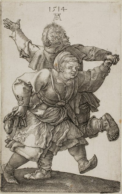 Tańcząca para chłopska autorstwa Albrecht Dürer