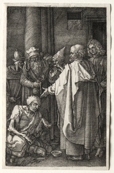 Piotr i Jan uzdrawiają kalekę przy bramie świątyni autorstwa Albrecht Dürer