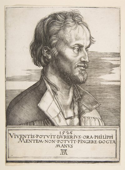 Filip Melanchton, 1526. autorstwa Albrecht Dürer