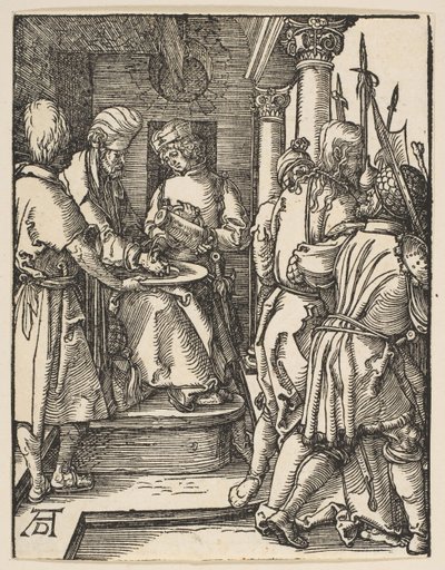 Piłat umywa ręce, z Małej pasji, ok. 201 1509. autorstwa Albrecht Dürer