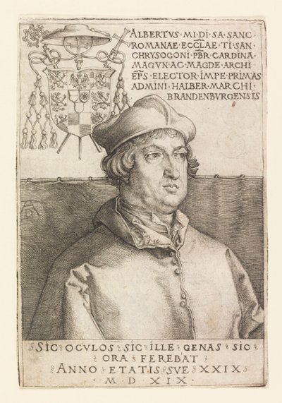 Portret Albrechta Brandenburgii autorstwa Albrecht Dürer