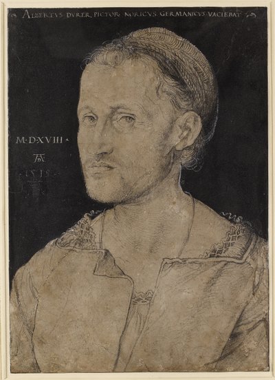 Portret Hansa Burgkmaira, 1518 (węgiel) autorstwa Albrecht Dürer
