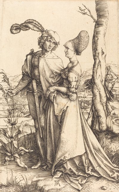 Promenada, ok. godz. 1497. autorstwa Albrecht Dürer