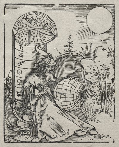 Ptolemeusz wysyła go Himmelsglobus autorstwa Albrecht Dürer