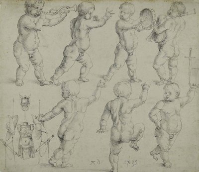 Putti, 1495. autorstwa Albrecht Dürer