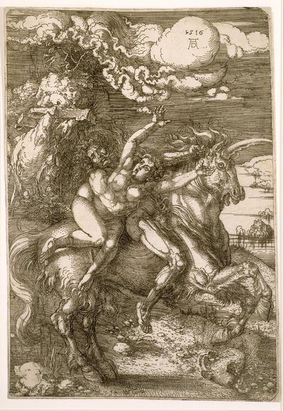 Gwałt na Prosperpinie (Uprowadzenie na jednorożcu) autorstwa Albrecht Dürer