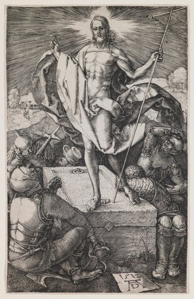 Zmartwychwstanie, z cyklu „Wyryta pasja” autorstwa Albrecht Dürer
