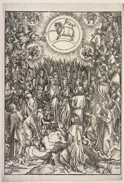 Objawienie św. Jana: Adoracja Baranka, 1511. autorstwa Albrecht Dürer