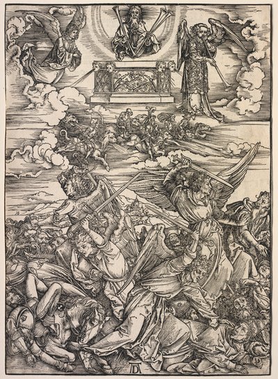 Objawienie św. Jana: Cztery anioły niszczące, 1511. autorstwa Albrecht Dürer