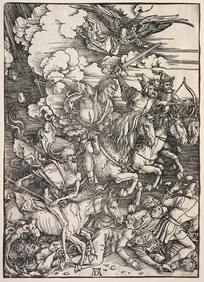 Objawienie św. Jana: Czterej Jeźdźcy autorstwa Albrecht Dürer