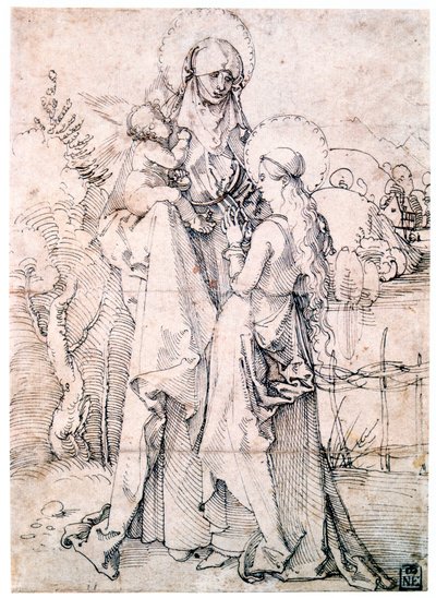 Św. Anna z Dzieciątkiem i Maryją Panną, ok. 1500 autorstwa Albrecht Dürer