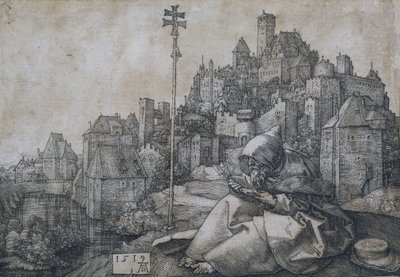 Święty Antoni przed miastem, 1519 autorstwa Albrecht Dürer