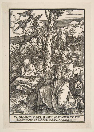 Stygmaty św. Franciszka, ca. 1503. autorstwa Albrecht Dürer