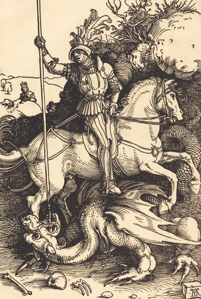 Święty Jerzy zabijający smoka, 15011504. autorstwa Albrecht Dürer
