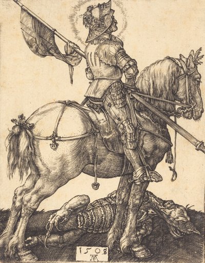 Święty Jerzy na koniu, 1508. autorstwa Albrecht Dürer