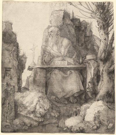 Święty Hieronim nad wierzbą Pollard autorstwa Albrecht Dürer
