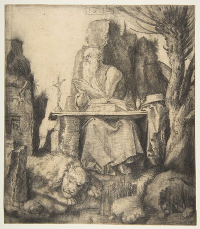 Święty Hieronim przy ogłowionej wierzbie autorstwa Albrecht Dürer