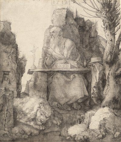 Święty Hieronim pod wierzbą Pollard, 1512. autorstwa Albrecht Dürer