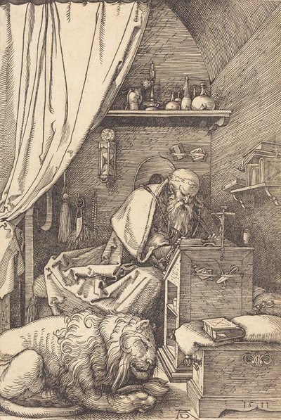 Święty Hieronim w swojej celi, 1511. autorstwa Albrecht Dürer