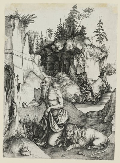 Pokutujący święty Hieronim autorstwa Albrecht Dürer