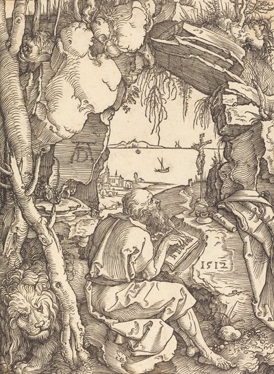Święty Hieronim w jaskini, 1512. autorstwa Albrecht Dürer