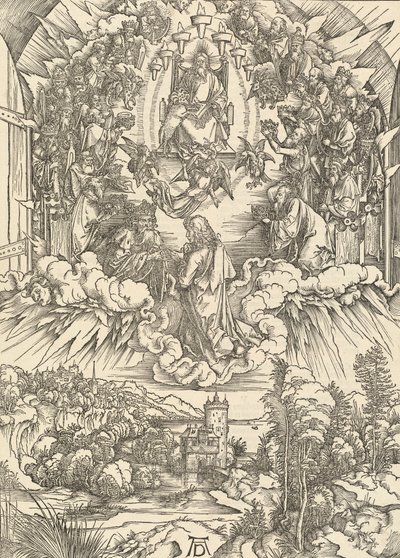 Św. Jan przed Bogiem i starszyzną, 1498. autorstwa Albrecht Dürer