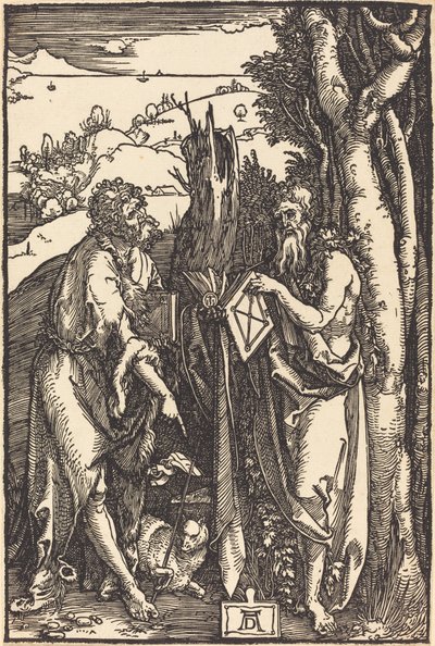 Św. Jan Chrzciciel i Św. Onufrego autorstwa Albrecht Dürer