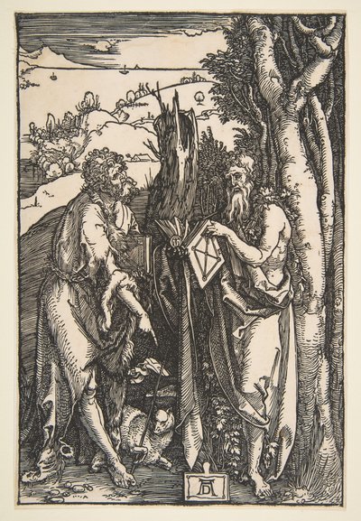 Św. Jan Chrzciciel i Św. Onufrego, ca. 1503. autorstwa Albrecht Dürer