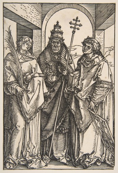 Św. Szczepan, Św. Sykstus i Św. autorstwa Albrecht Dürer