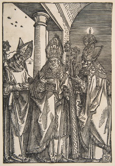 Święci Mikołaj, Ulrich i Erasmus.n.d. autorstwa Albrecht Dürer