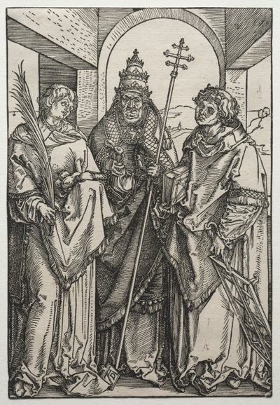 Święci Szczepan, Sykstus i Wawrzyniec. autorstwa Albrecht Dürer