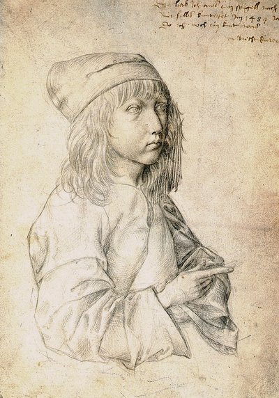 Autoportret w wieku trzynastu lat autorstwa Albrecht Dürer