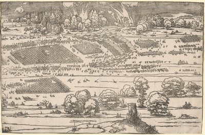 Oblężenie twierdzy: lewa część autorstwa Albrecht Dürer