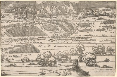 Oblężenie fortecy: lewa część. autorstwa Albrecht Dürer