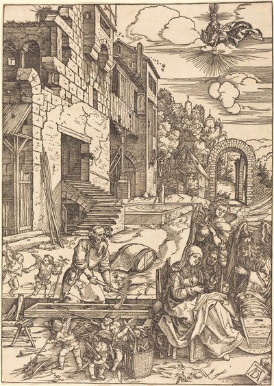 Pobyt Świętej Rodziny w Egipcie autorstwa Albrecht Dürer